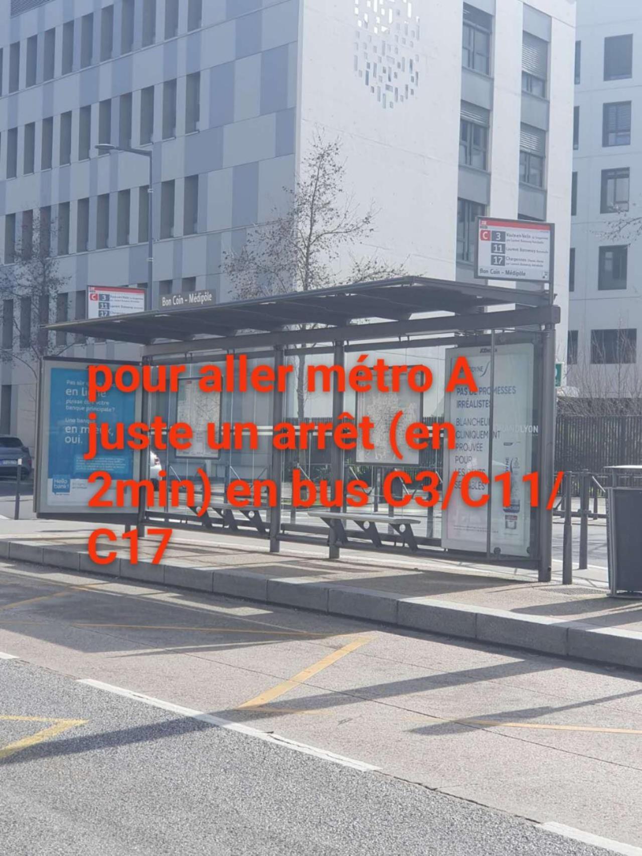 Medipole T2 Avec Un Garage Gratuit Sur Place, 16Min A Centre Ville Lyon En Metro A Villeurbanne Dış mekan fotoğraf